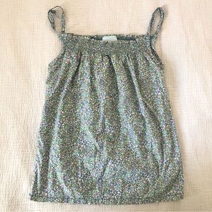 Peek Fleur Des Champ Calico Floral Smocked Sleeveless Top